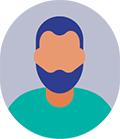 homme avec une barbe